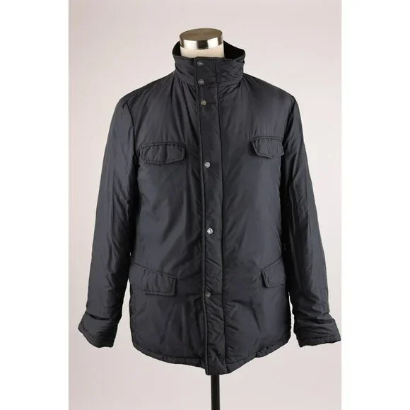$2,650 Allegri Reversible Cashmere Down Quilted Jacket SZ 54/44 Navy LNWOT